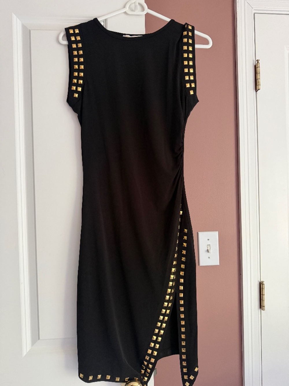 Michael kors black studded dress bodycon NWT black XS
